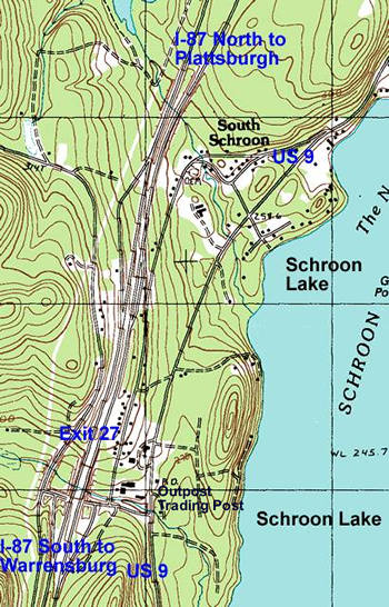 schroon lake contour map